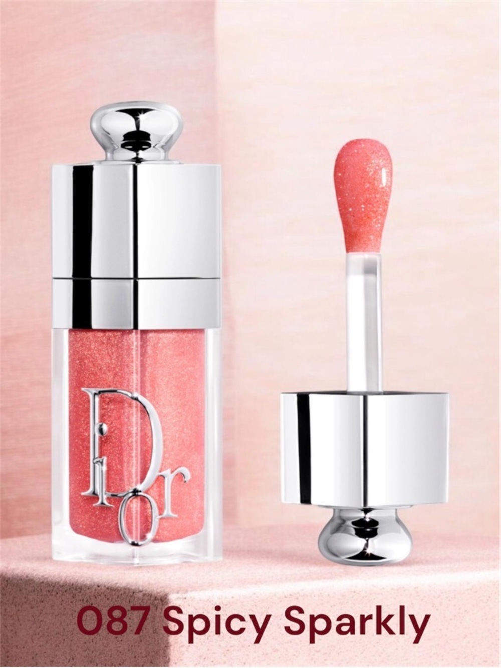 Dior Lip Glow Oil — 24h Hydrating Lip Oil - 087 Spicy Sparkly Pink Coral NWOT